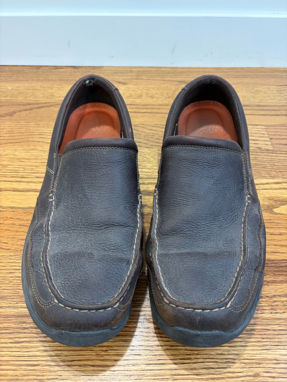 Rockport Junction Point Brown Leather Slip On Shoes (11) - Picture 5 of 8